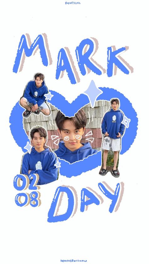 Nct Fandom Name, Mark Birthday, Birthday Edit, Birthday Doodle, Nct 127 Mark, Canadian Boys, Nct Mark, Pop Posters, Doodle On Photo