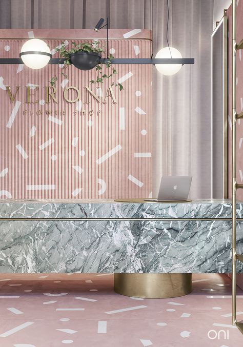 VERONA BOUTIQUE on Behance Design Office Interior, Interior Design Office, Jewelry Store Design, Kursi Bar, Design Café, Clinic Interior Design, Counter Design, Dalian, Interior Design Photos