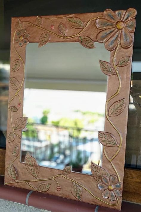 Excited to share the latest addition to my #etsy shop: Handmade Clay Mirror/Air Dry Clay Mirror/Handmade Gift/Wall Hanging Clay Mirror/Wall Hanging Art/Handmade Decor https://etsy.me/2G0ye5h Dry Clay Mirror, Air Dry Clay Mirror, Wall Hanging Clay, Clay Mirror, Mirror Wall Hanging, Clay Wall Hanging, Mirror Handmade, Mirror Frame Diy, Clay Crafts Air Dry