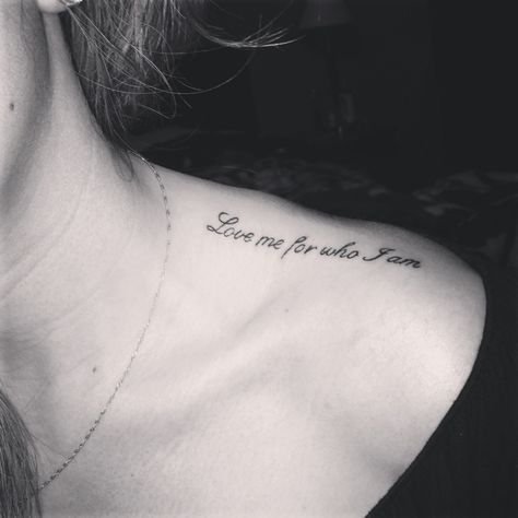 I Am Tattoos, Best Friend Tattoo Quotes, Loved Tattoo, I Am Tattoo, Am Tattoo, Shoulder Tattoos For Females, Tattoos Placement, Quote Tattoos Placement, Small Sister Tattoos