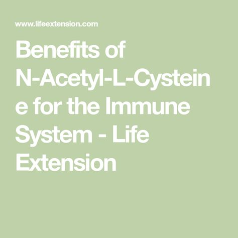 Benefits of N-Acetyl-L-Cysteine for the Immune System - Life Extension Nac Benefits Health, N Acetyl Cysteine, Respiratory Health, The Immune System, High Fat Diet, Respiratory System, Immune Response, Immune Health, Bone Health