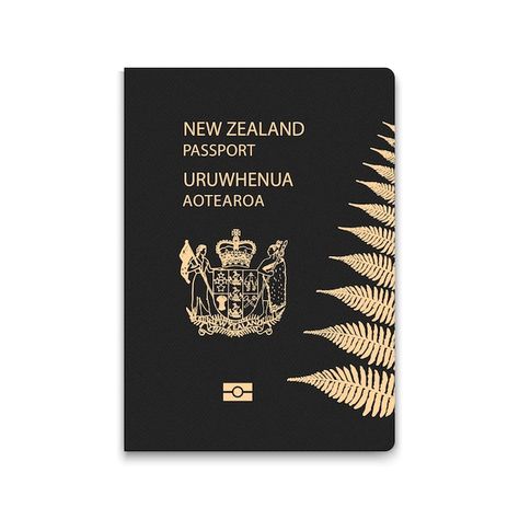 Passport of new zealand citizen id templ... | Premium Vector #Freepik #vector #passport #visa-passport #citizenship #travel-visa New Zealand Passport, Id Template, Passport Template, Travel Visa, Travel Essentials, Premium Vector, Graphic Resources, New Zealand, Vision Board