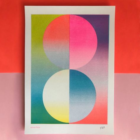 Department Store by PoP on Instagram: “We love a bright riso print and this one by Emma Fisher is perfect! 😍 — head over to our marketplace to check out these stunning A4 designs…” Gelli Plate Printing, Riso Print, Risograph Print, Graphic Design Print, Printed Plates, Calendar Design, Graphic Design Poster, Linocut, Artist Art