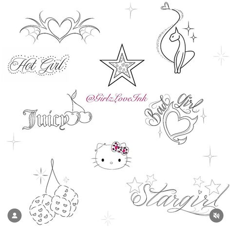 Waist Tattoos, Hello Kitty Tattoos, Cholo Art, Im So Excited, Kawaii Tattoo, Pink Friday, Subtle Tattoos, Halloween Tattoos, Dream Tattoos