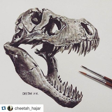 By @cheetah_hajar from the #inspiringpieces  Talent Pool T-REX mixed media on paper #indonesianartist #art #sketch #drawing #dino #animal #inspiration #inspiring #artist Hsv Tattoo, T Rex Tattoo, Jurassic World Wallpaper, Natural Form Art, Animal Inspiration, Dinosaur Tattoos, Indie Art, Desenho Tattoo, Dinosaur Art