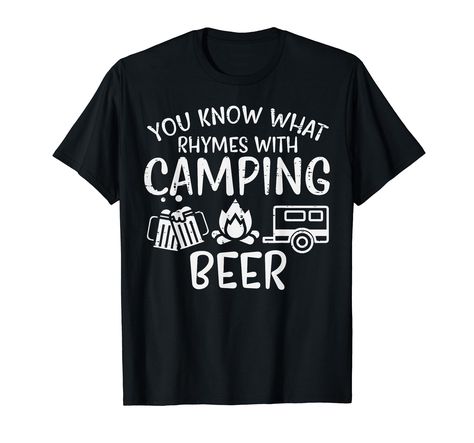 PRICES MAY VARY. Grab this funny You Know What Rhymes With Camping T-Shirt for your camp lover dad, mom, son, daughter, grandpa or best friend! It's a perfect camping gift idea & present for Birthday, Father's Day, Mother's Day or Christmas! This funny gag You Know What Rhymes With Camping T-Shirt is a perfect gift for Campers and Camping Lovers! Browse our brand for more adventure outdoor nature hike hiking camp tees apparel for boys, girls, youth, toddler, men, women & kids! Lightweight, Class Equestrian Funny, Camping Funny, Camping Buddy, Camping Tee, Happy Coffee, Camping Lovers, Gifts For Campers, Camping Humor, T Shirt Image