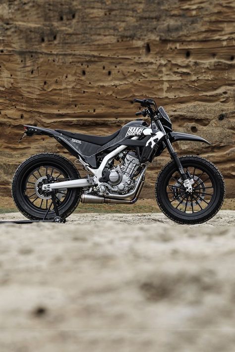 Custom Honda CRF300L by Rough Crafts Crf250l Custom, Bikers Vs Surfers, Anime Helmet, Bike Aesthetic Wallpaper, Honda Crf300l, Anuv Jain, Adv Motorcycle, Motorbike Illustration, Honda Bike