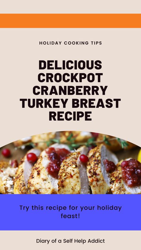 Perfectly seasoned, fall-off-the-bone turkey breast made effortlessly in a crockpot! This easy recipe is a must-have for smaller celebrations. Save this for your next gathering! #CrockpotTurkey #SmallGatheringIdeas Moist Turkey Breast, Crockpot Turkey Breast, Christmas Meal Ideas, Turkey Breast Crockpot, Moist Turkey, Healthy Easy Recipe, Cranberry Turkey, Turkey Tenderloin, Crockpot Turkey