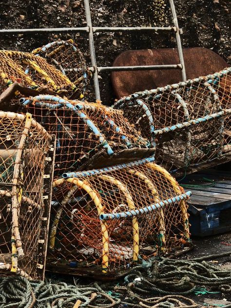 Fisherman Aesthetic, Lighthouse Bathroom, It Happened One Summer, Lobster Restaurant, Fishing Traps, Lobster Fishing, London Docklands, Lobster Shack, Lobster Trap