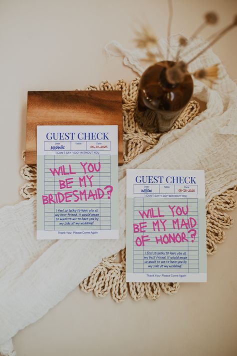 guest check template, bridesmaid proposal template, bridesmaid proposal inspo, retro bridesmaids, modern retro bridesmaid proposal, bridesmaid proposal gift box, maid of honor template,. editable bridesmaid card, retro wedding Maid Of Honor Proposal Unique, Unconventional Bridesmaid Proposal, Bridesmaid Gift Ideas Diy, Bridesmaid Proposal Unique, Bridesmaid Proposal Ideas Unique, Creative Bridesmaid Proposal Ideas, Bridesmaid Proposal Box Ideas, 2024 Collage, Unique Bridesmaid Proposal