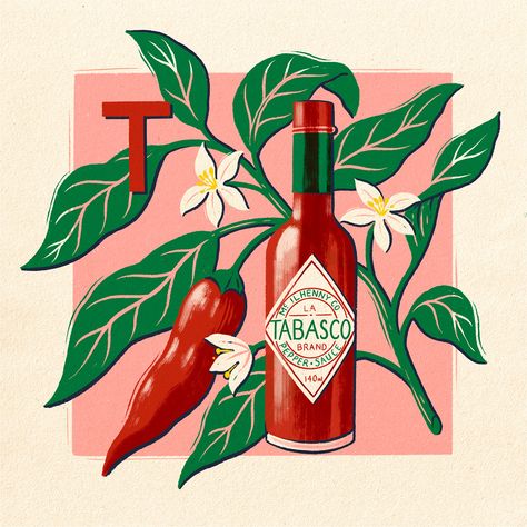 A-Z food and drink illustrations, Part II on Behance Digital Art Procreate, Art Procreate, Food Illustration Art, Creative Advertising, New Wall, Food Illustrations, Botanical Illustration, Design Digital, Food Art