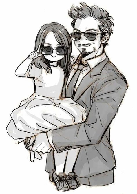 Tony stark and Morgan stark Marvel Drawings, Marvel Fan Art, Marvel Jokes, Marvel Wallpaper, Marvel Vs, Marvel Fan, Marvel Funny, 영감을 주는 캐릭터, Marvel Memes