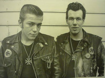 Sparky and Cowboy (Gary Rogues), Schererville, Indiana Gang Fashion, Danny Lyon, The Bikeriders, Teddy Boy, Photo Action, Walker Evans, Outlaw Country, Biker Gang, Vintage Biker