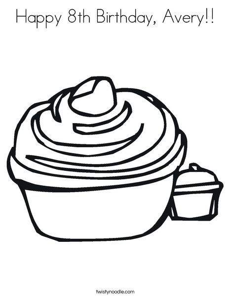 Cupcake Coloring Page Shopkins Colouring Pages, Cupcake Coloring Pages, Train Coloring Pages, Book Cupcakes, Geometric Coloring Pages, Twisty Noodle, Cupcake Pictures, Author Study, Happy 8th Birthday