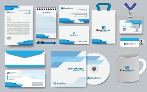 Brand Name Stationery Corporate Brand Identity Design Set. Office Documents For Business. Business Stationery Mockup Template. Fully Editable Eps10 Care Logo Design, Corporate Brand Identity, Corporate Stationary, Office Documents, Brand Identity Package, Business Stationary, Mom Care, Identity Package, Care Logo