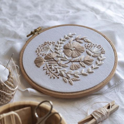 Anastasia (@whynotstitching) posted on Instagram: “New shop update 🤎 This pattern is now available in my etsy shop. Link in bio. It includes detailed stitching instructions and access to…” • Oct 7, 2021 at 5:25pm UTC Winter Embroidery, Beach Pattern, Beginner Embroidery, Christmas Embroidery Patterns, Diy Broderie, Floral Embroidery Patterns, Personalized Embroidery, Hand Embroidery Pattern, Sewing Embroidery Designs