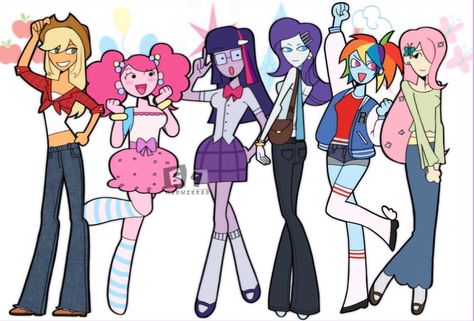 Mlp Equestria Fanart, Mlp Redesigns Human, Mane 6 Fanart, Mlp Mane 6, The Mane 6, Mane 6, Mlp Equestria, Mlp Characters, My Lil Pony