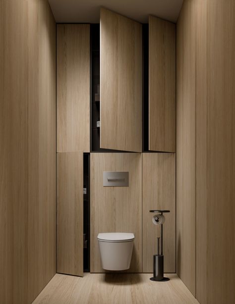 Noorth Collection, update 2022 - Noorth Modern Water Closet Design, Behind The Toilet Storage, Wc Storage, Behind Toilet Storage, Toilet And Bathroom Design, Baths Interior, Over Toilet, Painted Vanity, Water Closet