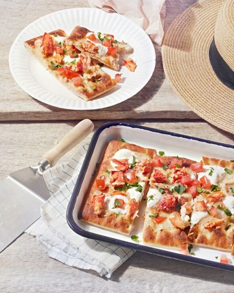 culture: the word on cheese Ricotta Flatbread, Lobster Pizza, Baked Pizza, Lobster Recipes, Cooking For A Crowd, Grill Set, Flatbread Pizza, Pizza Bake, Cooking For One