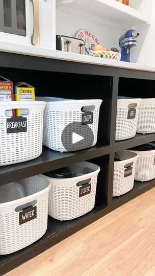 55K views · 5.5K reactions | Kim | Organizing Expert on Reels | Mariah Carey · Auld Lang Syne (The New Year's Anthem) Deep Pantry Organization, Deep Pantry, Dollar Store Diy Projects, Deep Shelves, Fridge Storage, Laundry Baskets, Plastic Container Storage, Pantry Design, Kitchen Redo