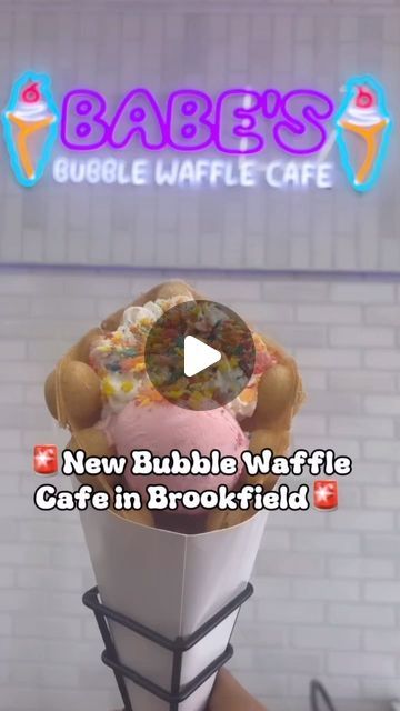 Milwaukee Eat & Play - Wisconsin & Milwaukee restaurant guide on Instagram: "Babe’s Bubble Waffle Cafe | Brookfield, WI

Brand new dessert shop has opened in Brookfield finally bringing Bubble Waffles to the Milwaukee suburbs.

@babesbubblewaffle offers decadent bubble waffles stuffed full of ice cream and sweet treats. They also have amazing shakes, waffle sticks and mini pancakes. They will also be offering @donutsquad414 donuts in the near future.

📍 17395 W Bluemound Rd, Brookfield, WI 53045

Follow @milwaukee_eatandplay for mouthwatering food guides and exciting adventures. Let’s explore together and discover all the new spots and hidden gems!

#mkeeats #milwaukee #milwaukeeeats #bestfoodmilwaukee #mkefood #mkefoodie #yelpmke #milwaukeefood #milwaukeefoodies #wisconsineats #goodeatsw Milwaukee Restaurants, Bubble Waffles, Waffle Sticks, Mouthwatering Food, Bubble Waffle, Mini Pancakes, Dessert Shop, Restaurant Guide, Food Guide