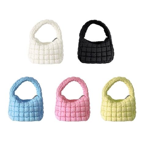 Puffy Bag, Puffer Tote Bag, Puffer Bag, Small Clouds, Quilted Handbag, Cloud Bag, Summer Quilts, Quilted Handbags, Bag Diy