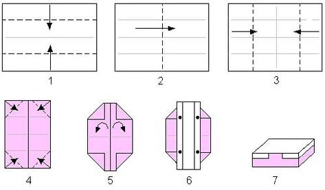 Origami Rectangle Box, Printable Origami Instructions, Paper Hearts Origami, Origami Instructions For Kids, Origami Box Easy, Origami Box Tutorial, Paper Origami Flowers, Origami Boxes, Origami Gift Box