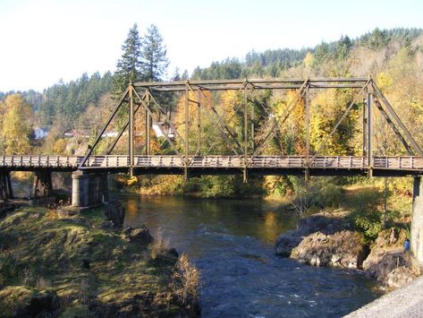 pictures of mill city oregon | Mill City, OR : The old railroad bridge over the river. Now a nice ... Rural Oregon, Pnw Oregon, Tales From The Loop, Creek Bridge, Mill City, Oregon Living, Railroad Bridge, Owl Images, One Pager