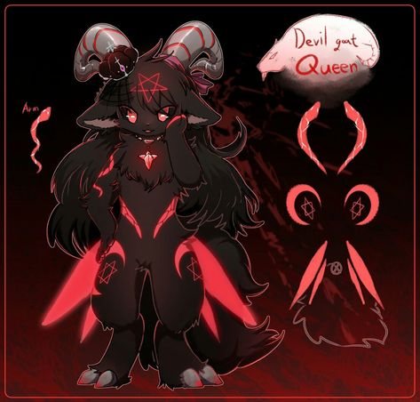 Demon Imp Character Design, Goat Demon Oc, Goat Person Character Design, Demon Fursona, Goat Oc Art, Goat Fursona, Devil Character Design, Demon Cute, Goat Demon