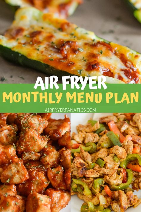 Air Fryer Meal Plan features a month of recipes using only the air fryer, it's easy to use the Ninja Foodi as well with the Air Crisp function. #AirFryer #AirCrisp #NinjaFoodi Pork Taquitos Recipe, Air Fryer Recipes Uk, Cheap Air Fryer, Bacon Wrapped Asparagus Recipes, Asparagus Recipes, Air Fryer Dinner Recipes, Menu Plan, Air Fryer Recipes Easy, Air Fryer Recipes Healthy