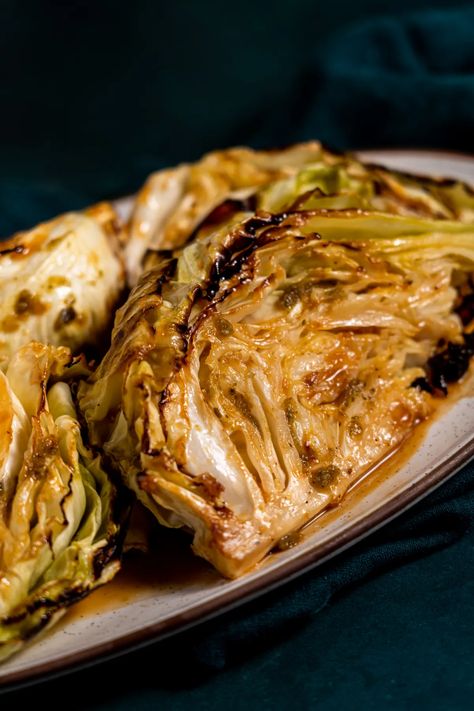 Tender Roasted Cabbage with Miso Caramel and Yuzu Kosho - Leisure Fan Club Good For Inflammation, Miso Caramel, Yuzu Kosho, Dutch Apple Pie Recipe, Grilled Cabbage, Baked Cabbage, Roasted Cabbage, Thanksgiving Recipes Side Dishes, Apple Pie Recipes