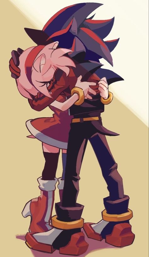 Sonic Y Amy, Shadamy Comics, Shadow And Amy, Sonic Heroes, Sonic And Amy, Sonic Funny, Sonic Fan Characters, Sonic Franchise, Hedgehog Art