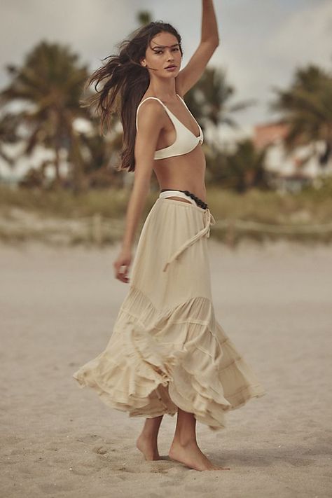 Like A Mermaid Maxi Skirt Mermaid Maxi Skirt, Free People Style, Simple Tee, Style Finder, Free People Skirt, Beach Skirt, Easy Trendy Outfits, Simple Tees, Mermaid Skirt