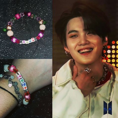 Suga Bracelet, Bts Jewelry, Bts Diy, Bts Bracelet, Diy Braided Bracelet, Pop Jewelry, Braided Bracelet, Krishna Art, Braided Bracelets