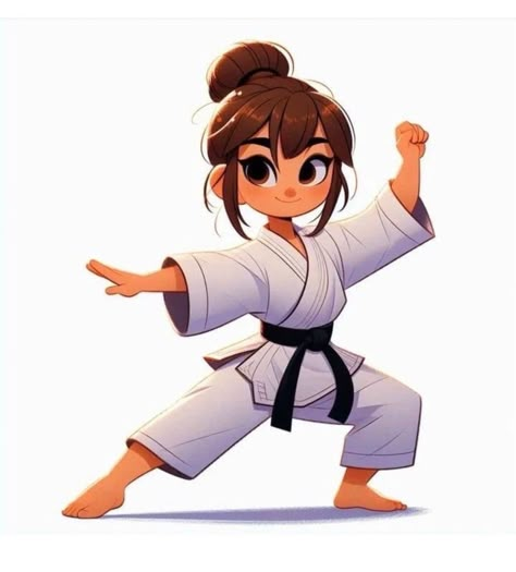 Kyokushin Karate Art, Taekwondo Illustration, Karate Drawing, Taekwondo Cartoon, Martial Art Poses, Karate Cartoon, Karate Images, Judo Art, Karate Aesthetic