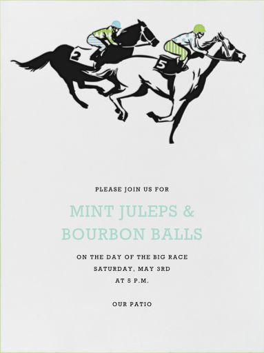 Kentucky Derby Invitations, Derby Party Invitations, Sports Invitation, Football Watch Party, Modern Classic Wedding Invitations, Belated Birthday Card, Kids Birthday Themes, Kentucky Derby Party, Horse Race