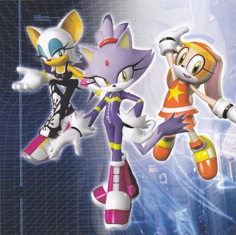 Sonic 2000s Art, Rouge The Bat, Retro Gaming Art, Moe Anime, Sonic Franchise, Sonic Adventure, Sonic And Shadow, Sonic Boom, Sonic Art