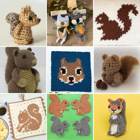 Look! Squirrels! These chittering creatures are naturally found everywhere besides Australia and Antarctica. If you’ve seen squirrels in Australia, you must have visited a zoo or discovered an escapee population.... Freeze Onions, Crochet Granny Square Beginner, Crochet Patterns Easy, Crochet Flower Granny Square Pattern, Crocheted Squares, Crocheted Animals, Flower Granny Square, Chicken Pattern, Beginner Crochet Tutorial