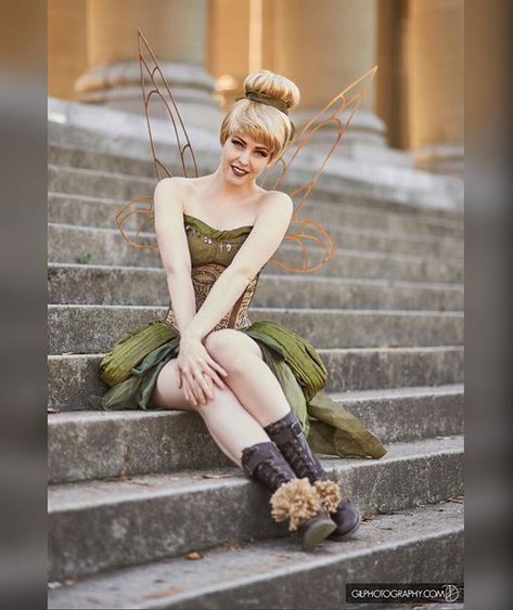 Tinkerbell Cosplay, Tinker Bell Cosplay, Faith Trust And Pixie Dust, Fairy Costume Diy, Tinkerbell Pictures, Muddy Girl, Pirate Outfit, Pixie Hollow, The Maid