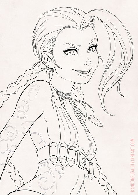 Jinx Lineart PSD by dandonfuga.deviantart.com on @DeviantArt Jinx Sketch Art, League Of Legends Coloring Pages, Jinx Drawing, Free Lineart, Legend Drawing, Anime Lineart, League Of Legends Characters, Lol League Of Legends, Anime Drawings Tutorials