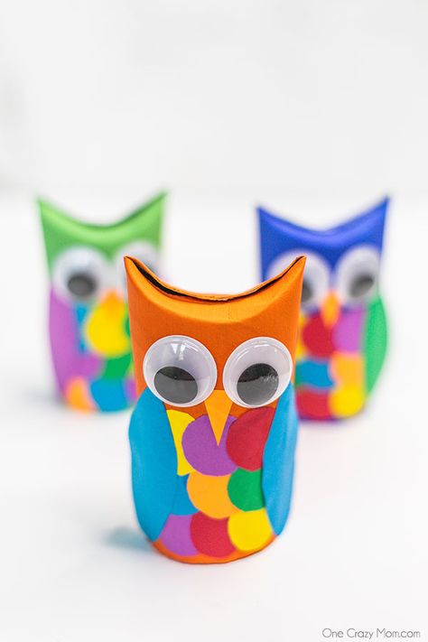 Toilet Paper Roll Art, Toilet Roll Craft, Rolled Paper Art, Inexpensive Crafts, Toilet Paper Crafts, Owl Crafts, Toilet Paper Roll Crafts, Paper Roll Crafts, Paper Towel Roll Crafts