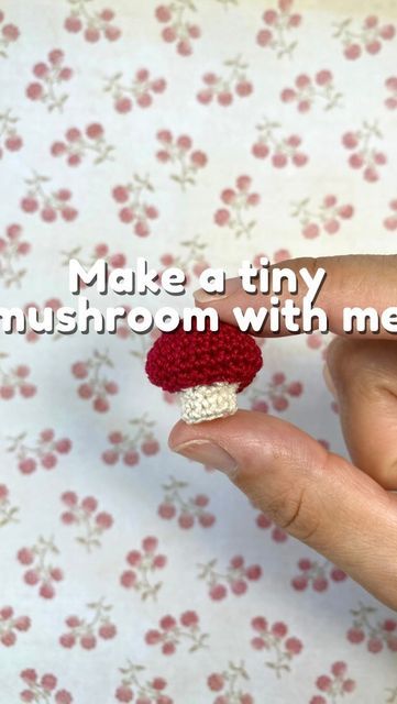 Crochet Mushroom Earrings, Simple Pendant Necklace, Tiny Crochet, Tiny Mushroom, Pendant Ideas, Necklace Crochet, Crochet Mushroom, Mushroom Earrings, Simple Pendant