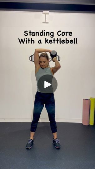 3.3K views · 110 reactions | Standing core exercises with a kettlebell. This is a great way to bring variety to your abs and core stability exercises. Using one kettlebell (can be substituted for a dumbbell). Choose a heavier weight for this workout to really feel your core working. 😉 Complete 12 reps of each exercise (repeat on the other side for unilateral moves). Repeat the circuit 3 times. ➡️Halo - keep your stomach and glutes contracted and avoid rocking the body as you circle the kettlebell around your head. Keep the weight close to you. Great for abs and shoulder mobility.➡️Knee up torso rotation- keep the kettlebell close to your chest. Bring one knee up in front of your hip as you rotate the torso out. This is great to dissociate torso from hips. Repeat on the other side. ➡️Figur Kettlebell Oblique Exercises, Standing Ab Workout Kettlebell, Dumbbell Workout For Core, Kettlebell For Abs Core Exercises, Standing Abs Kettlebell, Core With Kettlebell, Standing Core Exercises, Kettlebell Abs, Stability Exercises