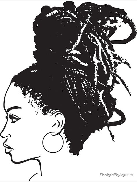 "Black Woman African American Braids Dreads Dreadlocks Beauty Salon" Canvas Print by DesignsByAymara | Redbubble Black Woman Silhouette, Braids Dreads, African American Braids, Anniversary Art, Dope Tattoos For Women, Salon Art, Afrocentric Art, Black Love Art, Wow Art