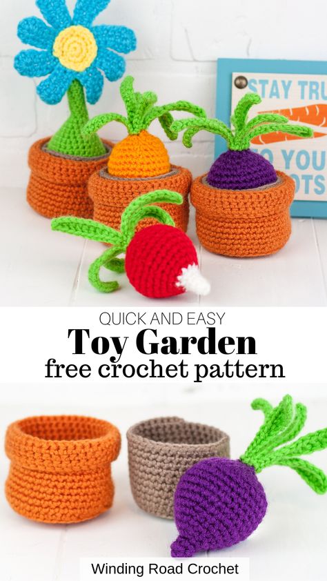 Crocheted Food, Winding Road Crochet, Crochet Queen, Crochet Game, Spiral Crochet, Crochet Garden, Crochet Toys Free, Crochet Toddler, Knit Projects