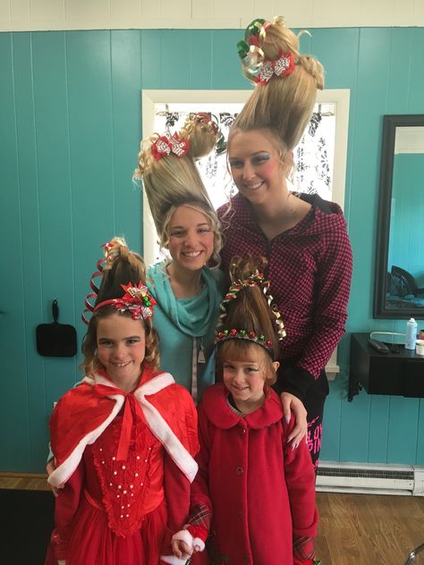 Whoville Hair How To Do, Whoville Hairstyles, Whoville Hair, Hairstyle Video, Fairy Hair, Hair Catalog, Wacky Hair, Cindy Lou, Dance Hairstyles