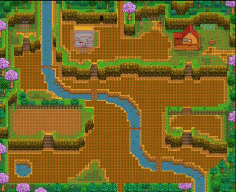 Steam Community :: Guide :: Farm Type Buildable Area Comparison Stardew Valley Spouse Area, Monster Farm Stardew Valley, Stardew Valley Farm Types, Stardew Farms, Grass Texture, Types Of Farming, Stardew Valley Farms, Top Farm, Farm Design