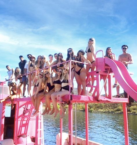 Bachelorette Air Bnb, Party Cove, Things To Do In Scottsdale, Scottsdale Bachelorette Party, Boat On Lake, Ultimate Bachelorette Party, Party Barge, Limo Party, Lake Party