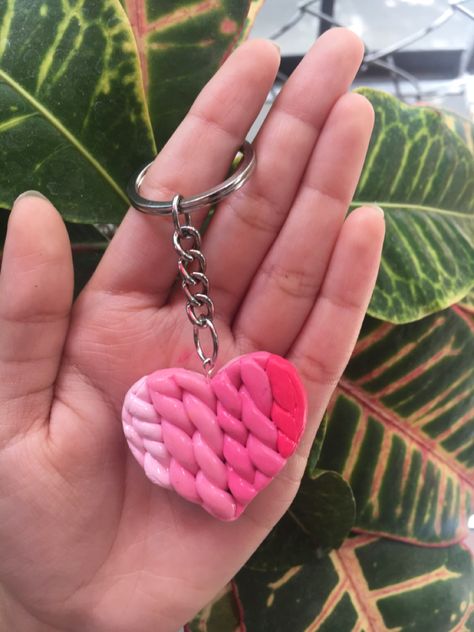 Handmade polymer clay keychain. . #smallbusiness #handmadewithlove #vocalforlocal #keychain #business Diy Keychain From Clay, Simple Clay Keychain, Keychain Made Of Clay, Mseal Clay Keychain, Cute Clay Keychains Easy, Diy Clay Keychain For Him, Diy Clay Heart, Molded Clay Art Keychain, Mouldit Clay Crafts