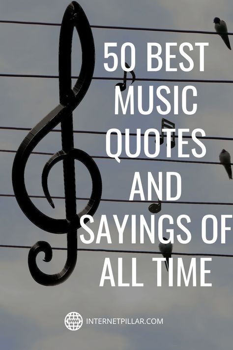 50 Best Music Quotes and Sayings of All Time - #quotes #bestquotes #dailyquotes #sayings #captions #famousquotes #deepquotes #powerfulquotes #lifequotes #inspiration #motivation #internetpillar Music Friends Quotes, Music For The Soul Quotes, Music Love Quotes Feelings, Music Note Meanings, Music Is Life Quotes, Music Quotes Deep Thoughts, Quotes Related To Music, Music Funny Quotes, Live Music Quotes Feelings